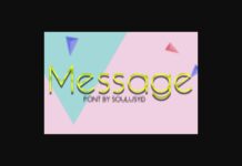 Message Font Poster 1