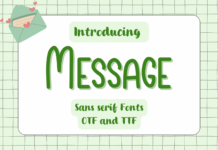 Message Font Poster 1