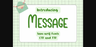 Message Font Poster 1