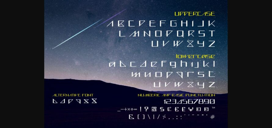 Meteor Font Poster 4