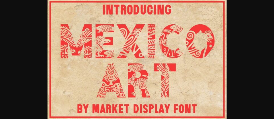 Mexico Art Font Poster 3