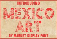 Mexico Art Font Poster 1