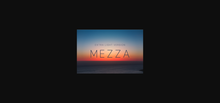 Mezza Extra Light Font Poster 3