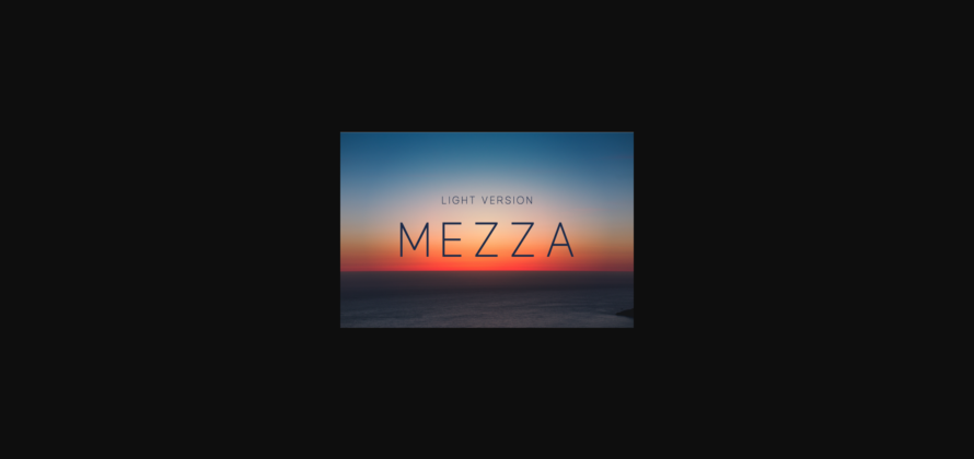 Mezza Light Font Poster 3
