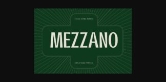 Mezzano Font Poster 1