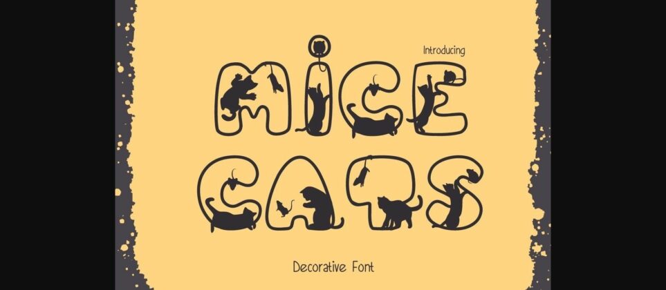 Mice Cats Font Poster 3