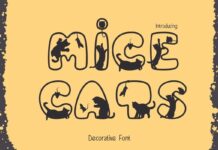 Mice Cats Font Poster 1