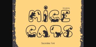 Mice Cats Font Poster 1