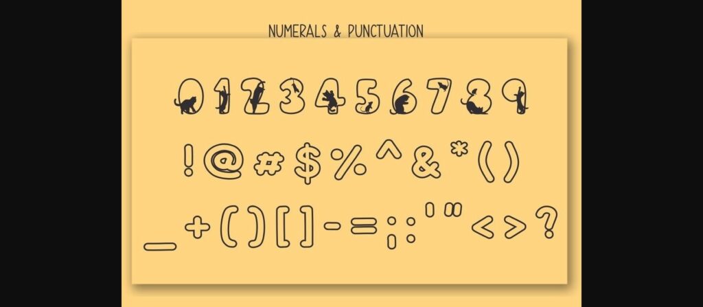 Mice Cats Font Poster 6