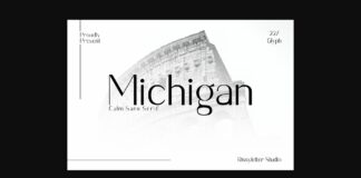 Michigan Font Poster 1