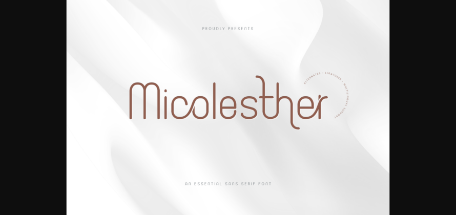 Micolesther Font Poster 3