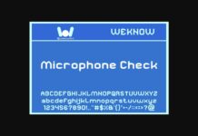 Microphone Check Font Poster 1