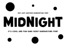 Midnight Font Poster 1