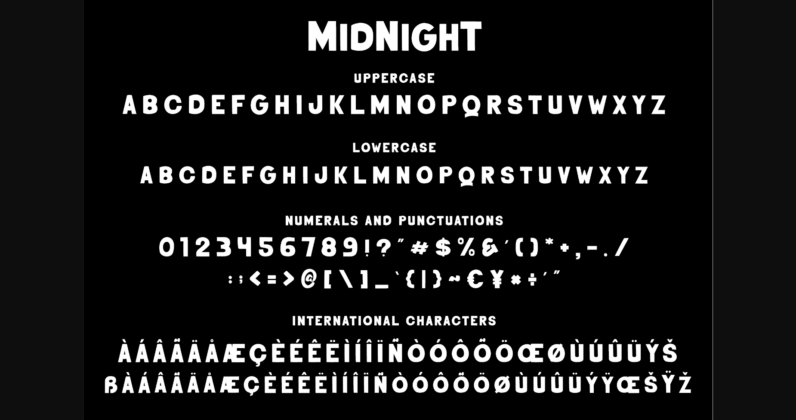 Midnight Font Poster 6