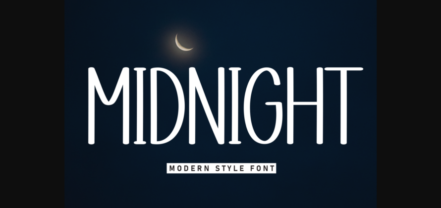Midnight Font Poster 3