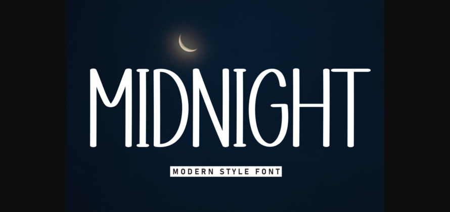 Midnight Font Poster 1