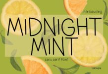 Midnight Mint Font Poster 1