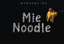 Mie Noodle Font Poster 1
