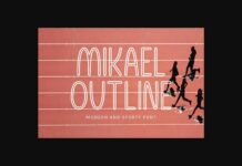 Mikael Outline Font Poster 1