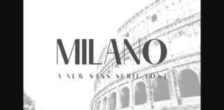 Milano Font Poster 1