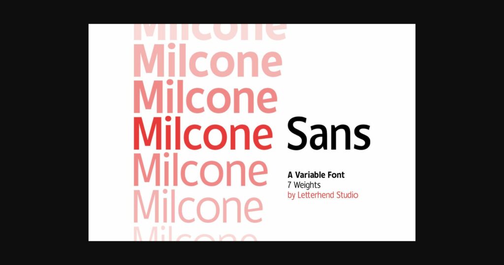 Milcone Font Poster 3