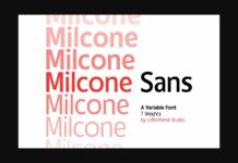 Milcone Font Poster 1