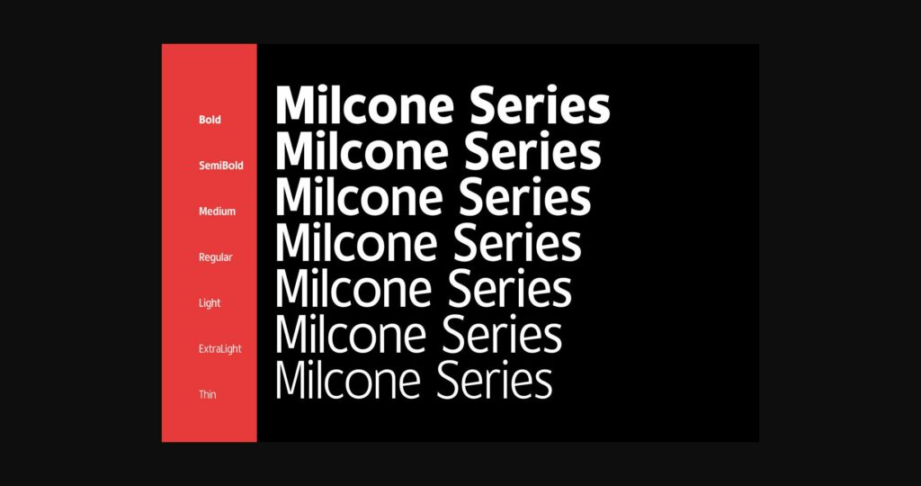 Milcone Font Poster 8