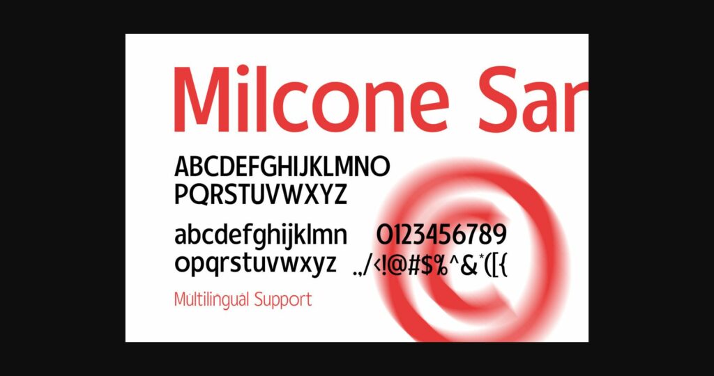 Milcone Font Poster 10