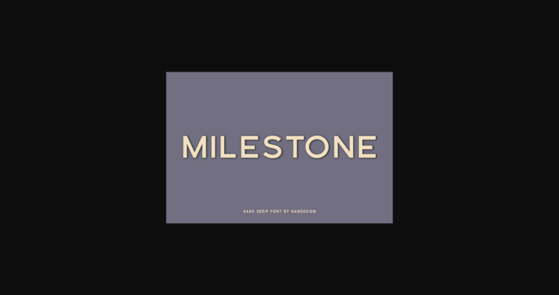 Milestone Font Poster 3