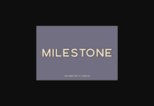 Milestone Font Poster 1