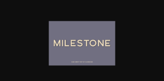 Milestone Font Poster 1