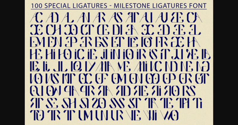 Milestone Ligatures Font Poster 11