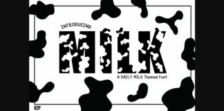 Milk Font Poster 1