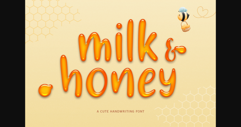 Milk & Honey Font Poster 3