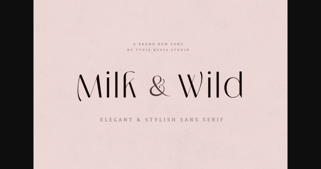 Milk and Wild Font Poster 1