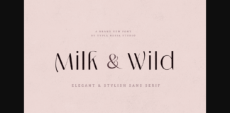 Milk and Wild Font Poster 1