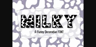 Milky Font Poster 1