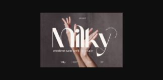 Milky Font Poster 1