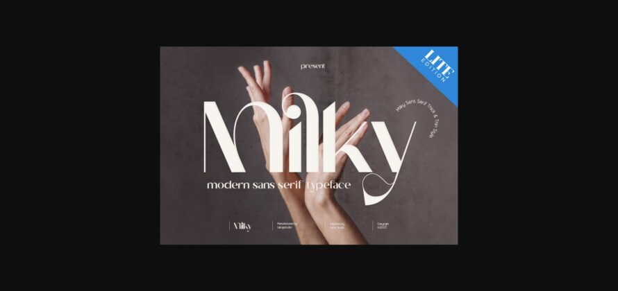 Milky- Lite Font Poster 3