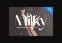 Milky- Lite Font Milky- Lite Font Poster 1