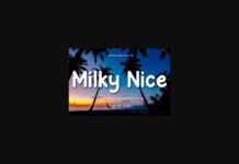 Milky Nice Font Poster 1