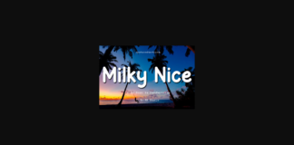 Milky Nice Font Poster 1
