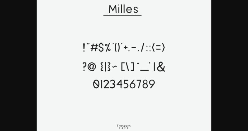 Milles Font Poster 2