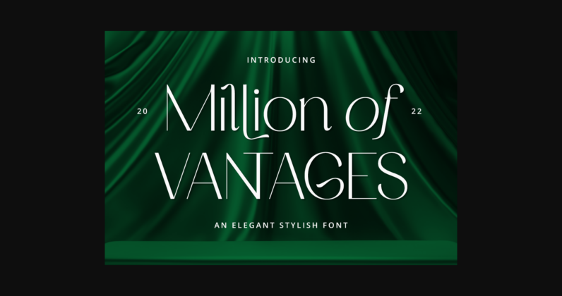 Million of Vantages Font Poster 3