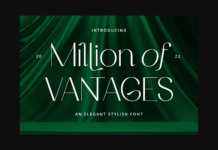 Million of Vantages Font Poster 1