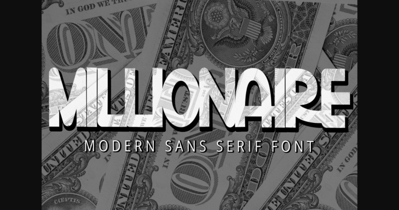Millionaire Font Poster 3