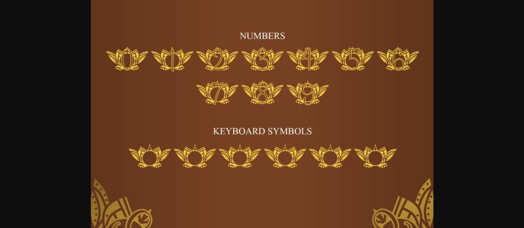 Mind Lotus Lotus Mandala Monogram Font Poster 7