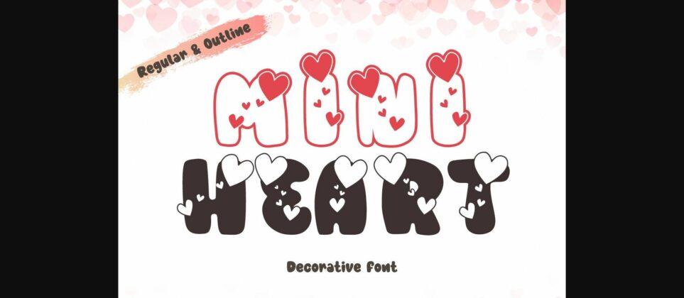 Mini Heart Font Poster 3