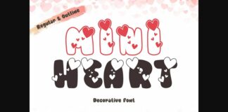 Mini Heart Font Poster 1