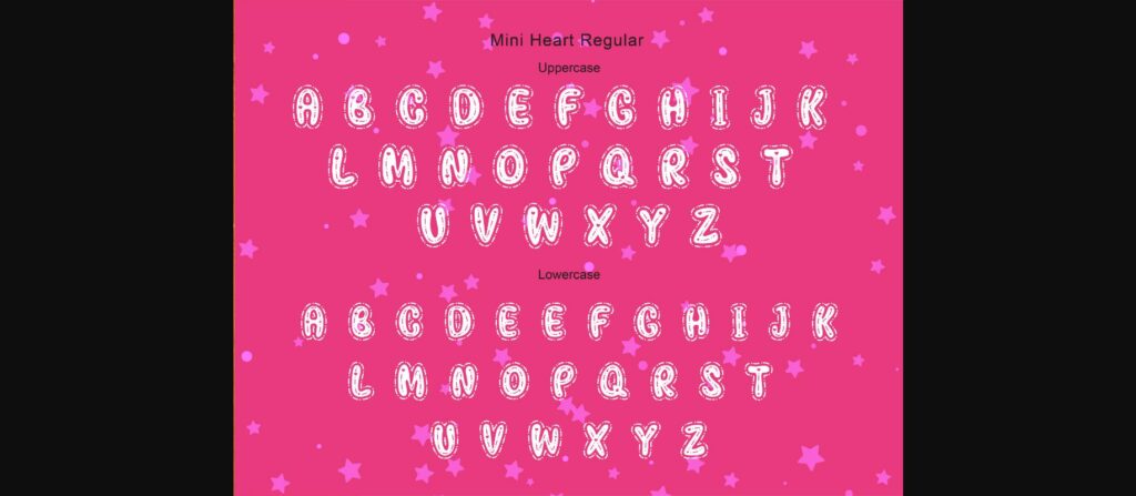 Mini Heart Font Poster 4